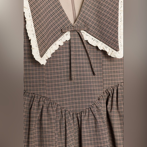 NWT ZARA PLAID PETER PAN COLLAR DRESS SIZE XS - Picture 9 of 10